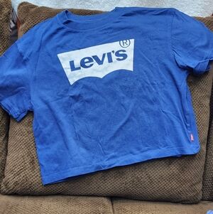 Levi's Navy Blue Kids' Crop Tee Size 8-10